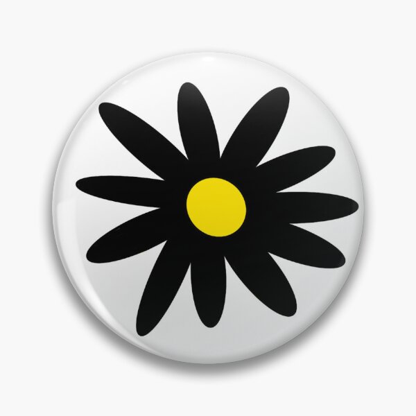 Item preview, College Colors Daisy with Black Petals with Yellow Center designed and sold by depressedmedstu.