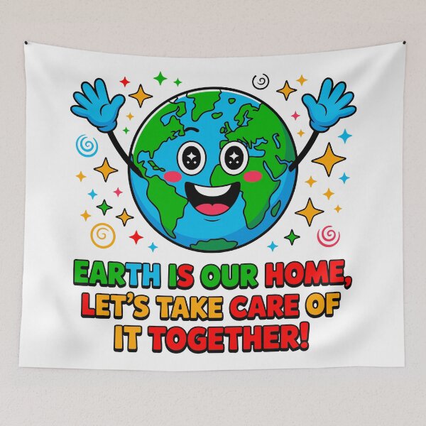 Item preview, Earth Is Our Home, Let's Take Care Of It Together! Environmentalist Planet Protection Advocate designed and sold by artcultreone.