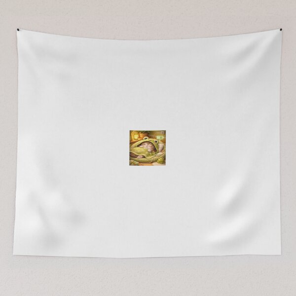Item preview, Sleepy Charging Cat – Cozy Frog Blanket Kitten Illustration designed and sold by LovelyCatGalaxy.
