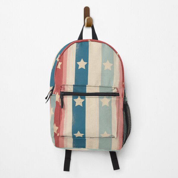 Item preview, Vintage Americana Stripe Pattern Seamless Retro Faded Red White Blue Design designed and sold by OldGloryForge.