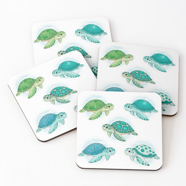Item preview, Vibrant Sea Turtles Ocean Friends Sticker Set designed and sold by PopDesignStyle.