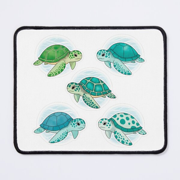 Item preview, Vibrant Sea Turtles Ocean Friends Sticker Set designed and sold by PopDesignStyle.