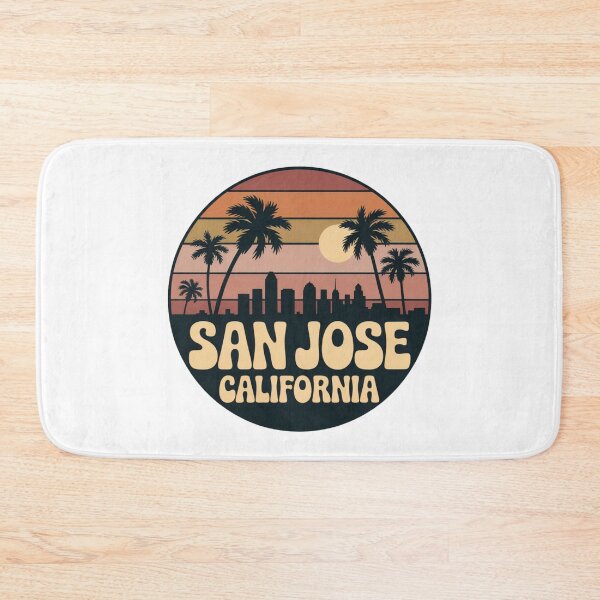 Item preview, San Jose California: Retro Palm Skyline Badge designed and sold by CircinusStore.
