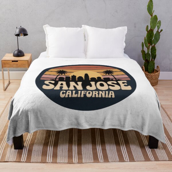 Item preview, San Jose California: Retro Palm Sunset Skyline Badge designed and sold by CircinusStore.
