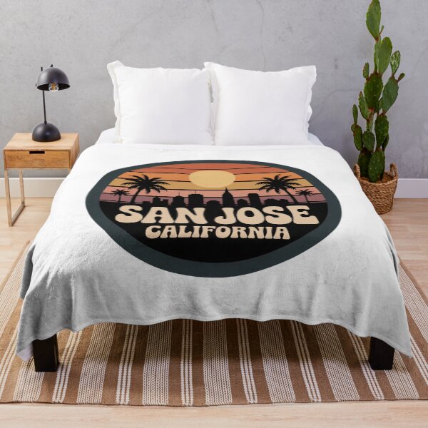 Item preview, San Jose California: Palm Sunset Skyline Badge designed and sold by CircinusStore.