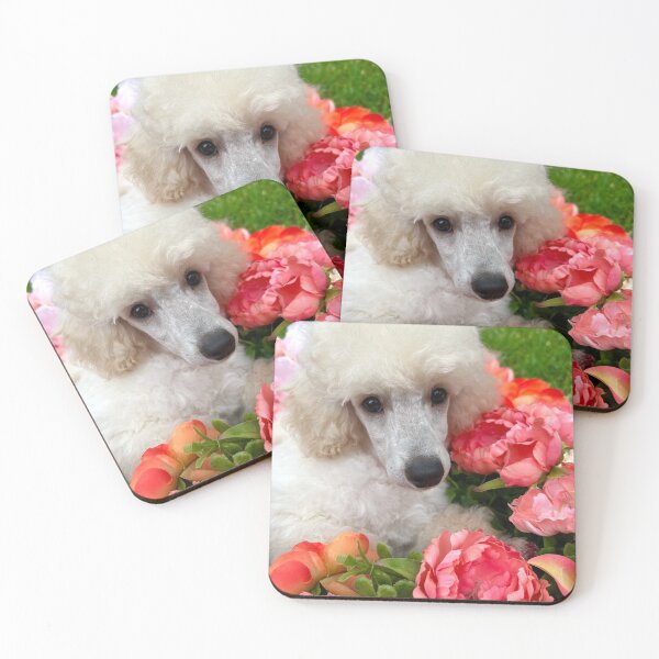 Item preview, Puppy in pink flowers designed and sold by RivehArt.