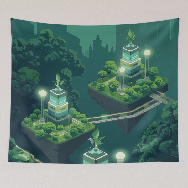 Item preview, Futuristic Floating Public Park designed and sold by AbstractAnom.