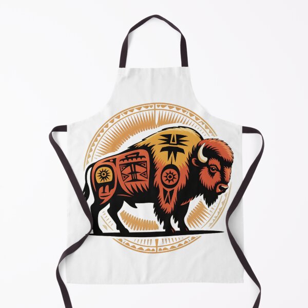 Item preview, Tribal Bison Illustration – Native American Style Buffalo Art designed and sold by ArcticFoxStudio.