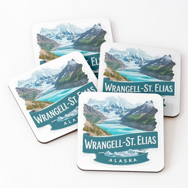 Item preview, Wrangell-St. Elias Alaska Glacier Mountains National Park Wilderness Sticker designed and sold by Blurbean.