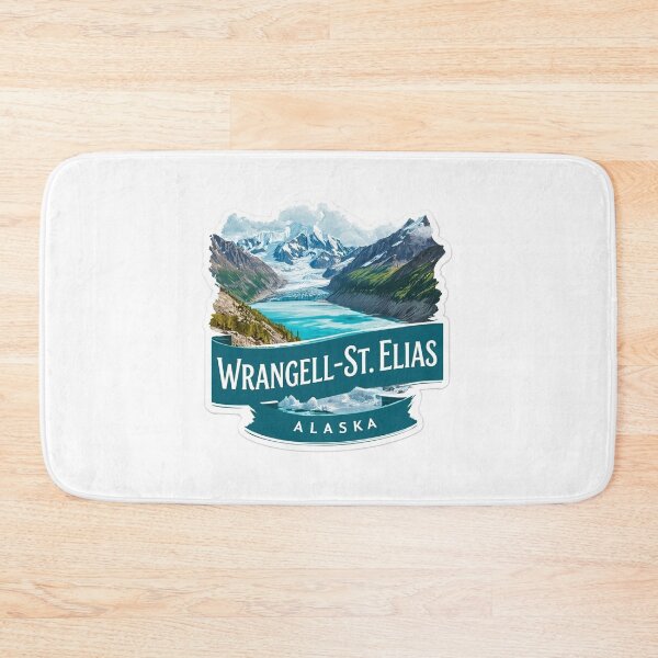 Item preview, Wrangell-St. Elias Alaska Glacier Mountains National Park Wilderness Sticker designed and sold by Blurbean.