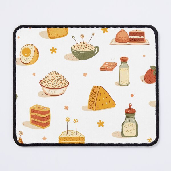Item preview, Kitchen Wisdom Pattern — Retro Food Icons on White designed and sold by VintageTips.