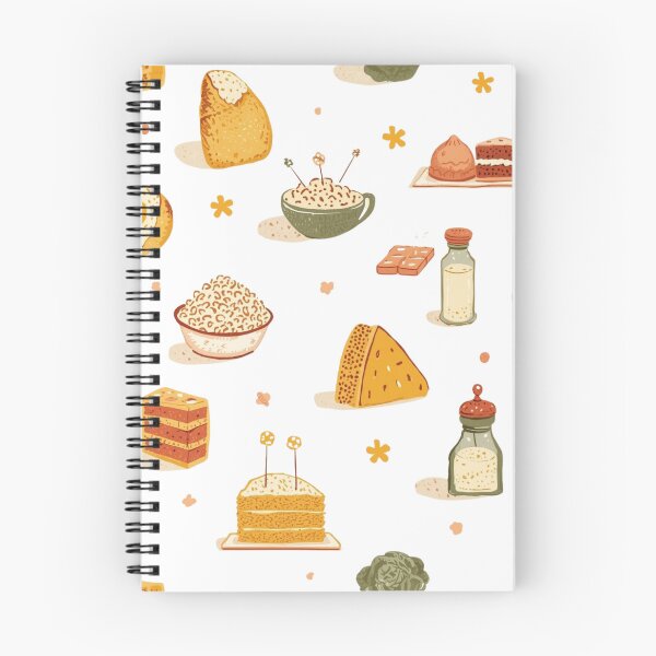 Item preview, Kitchen Wisdom Pattern — Retro Food Icons on White designed and sold by VintageTips.