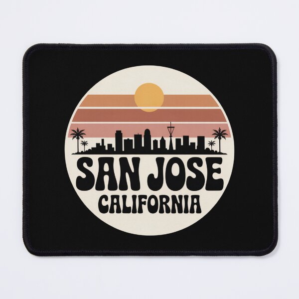 Item preview, San Jose California: Retro Palm Sunset Circle Design designed and sold by CircinusStore.