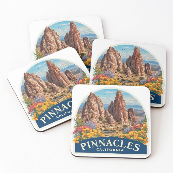 Item preview, Pinnacles California Wildflower Rock Spires National Park Sticker designed and sold by Blurbean.