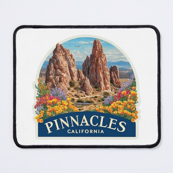 Item preview, Pinnacles California Wildflower Rock Spires National Park Sticker designed and sold by Blurbean.