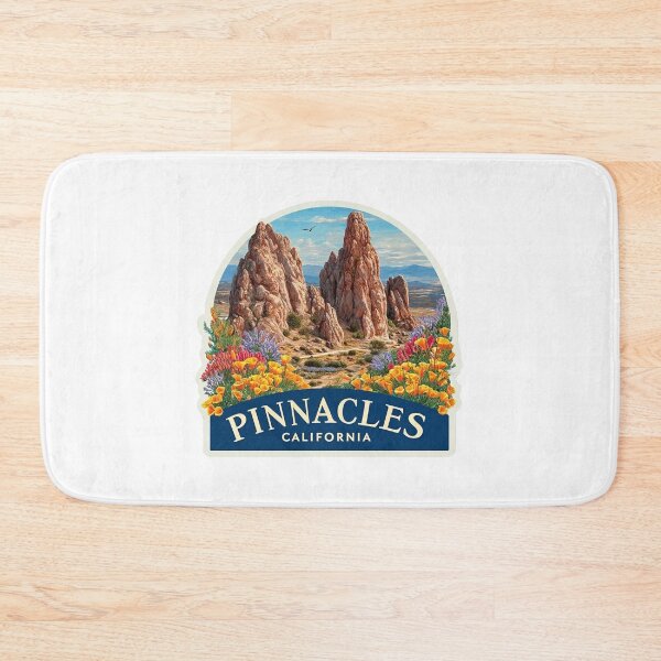 Item preview, Pinnacles California Wildflower Rock Spires National Park Sticker designed and sold by Blurbean.