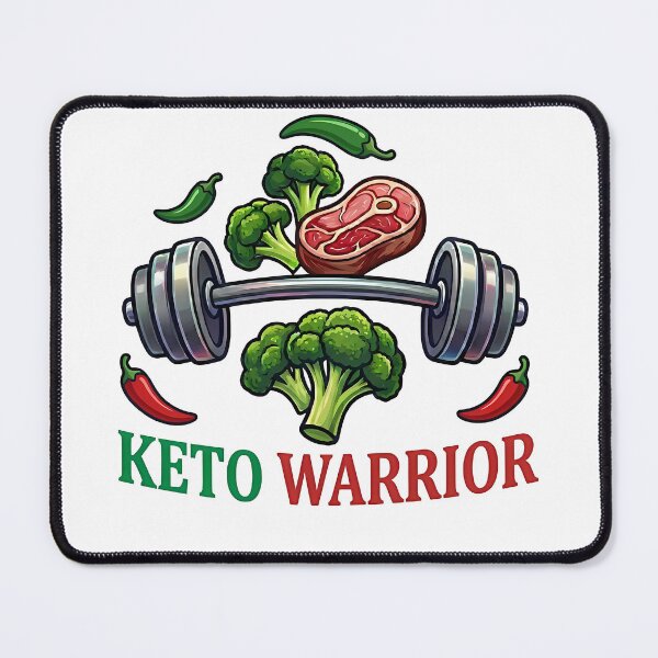 Item preview, Keto Warrior – Spicy Gym Nutrition & Heavy Lifting Art designed and sold by DOROTA-0909.