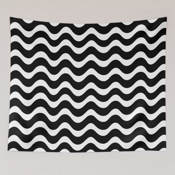 Item preview, Abstract wave pattern - Black and white  designed and sold by Pattern Pie.
