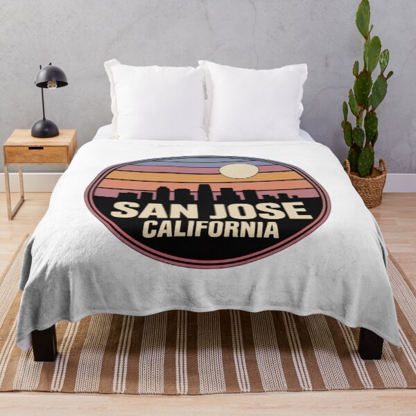 Item preview, San Jose California: Retro Gradient Skyline Badge designed and sold by CircinusStore.