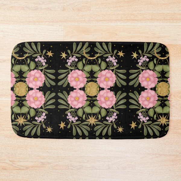 Item preview, Ethereal Wings: Pink Moth & Narcissus designed and sold by Grin Katalina Floral Patterns & Cozy Art.