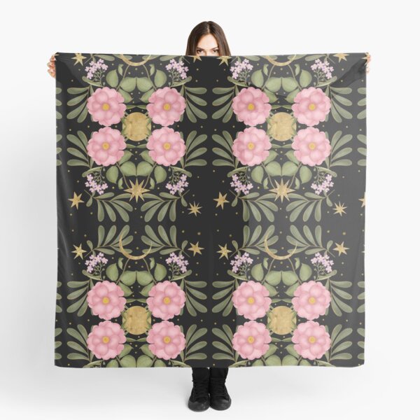 Item preview, Ethereal Wings: Pink Moth & Narcissus designed and sold by Grin Katalina Floral Patterns & Cozy Art.