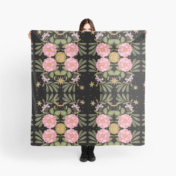 Item preview, Ethereal Wings: Pink Moth & Narcissus designed and sold by Grin Katalina Floral Patterns & Cozy Art.