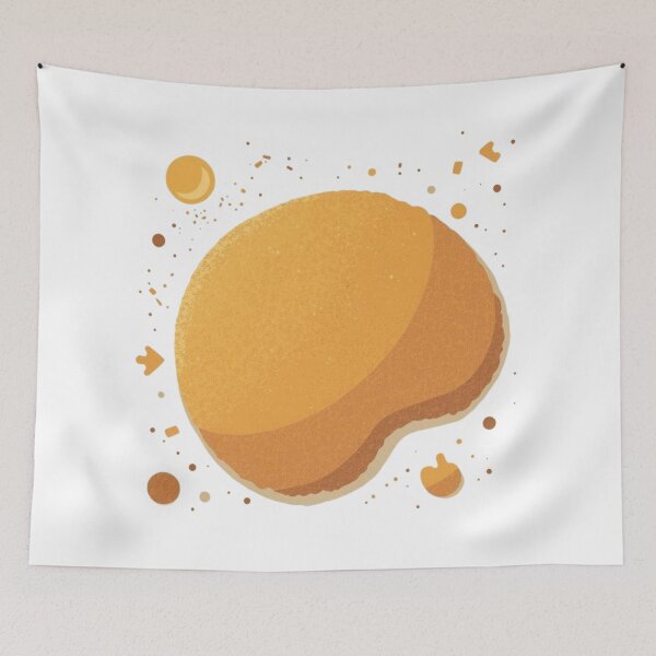 Item preview, The Perfect Cutlet — Minimalist Golden Food Art Print designed and sold by VintageTips.