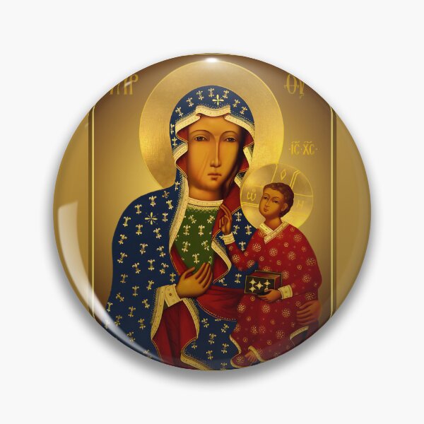 Item preview, icon Black Madonna of Częstochowa Mother of God, Virgin Mary designed and sold by orthodox-icon.