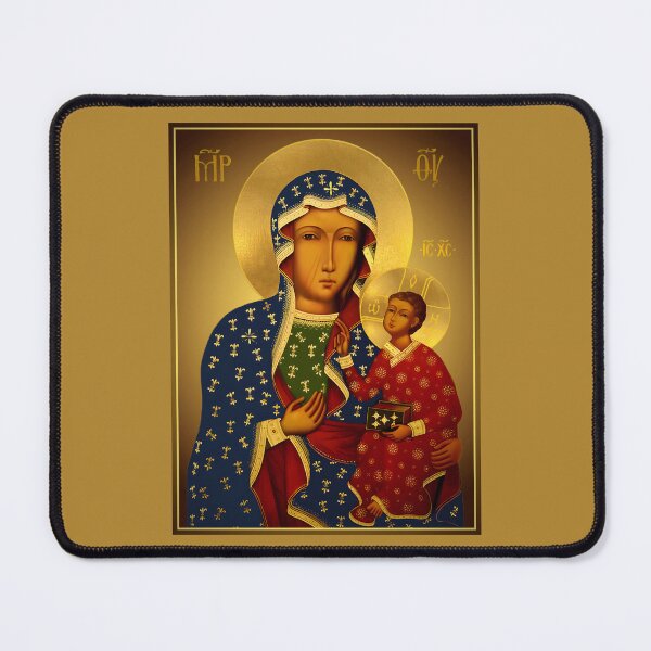Item preview, icon Black Madonna of Częstochowa Mother of God, Virgin Mary designed and sold by orthodox-icon.