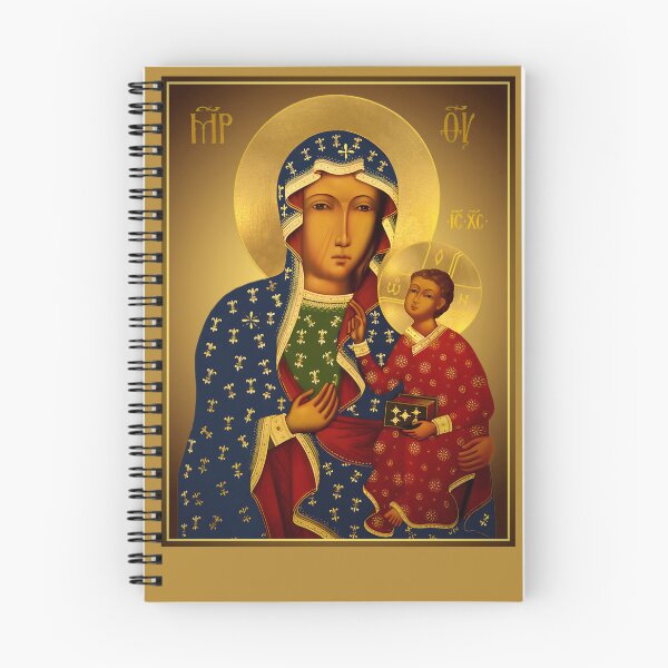 Item preview, icon Black Madonna of Częstochowa Mother of God, Virgin Mary designed and sold by orthodox-icon.