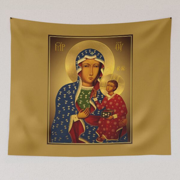 Item preview, icon Black Madonna of Częstochowa Mother of God, Virgin Mary designed and sold by orthodox-icon.