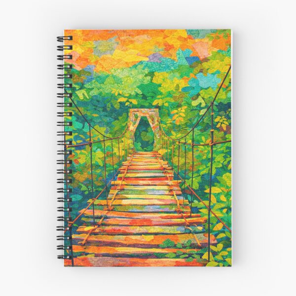 Item preview, Mystical Trails, Hanging Bridge Into the Rainforest, Mixed Media Digital Collage designed and sold by SWSandraWechner.