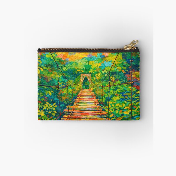 Item preview, Mystical Trails, Hanging Bridge Into the Rainforest, Mixed Media Digital Collage designed and sold by SWSandraWechner.