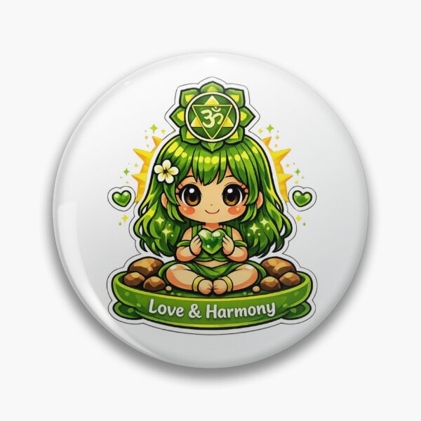 Item preview, Love & Harmony - Heart Chakra Chibi Girl designed and sold by Pulp-Peel.