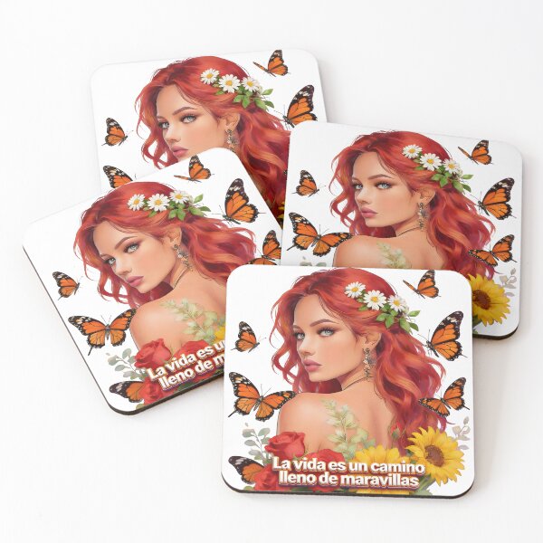 Item preview, Woman with Flowers and Butterflies - Life is a Path of Wonders designed and sold by Skully-Studio.