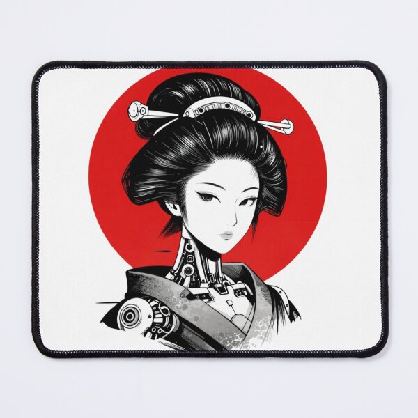 Item preview, Cyberpunk Geisha Japanese Android Minimal Art designed and sold by VibeFactoryOfc.