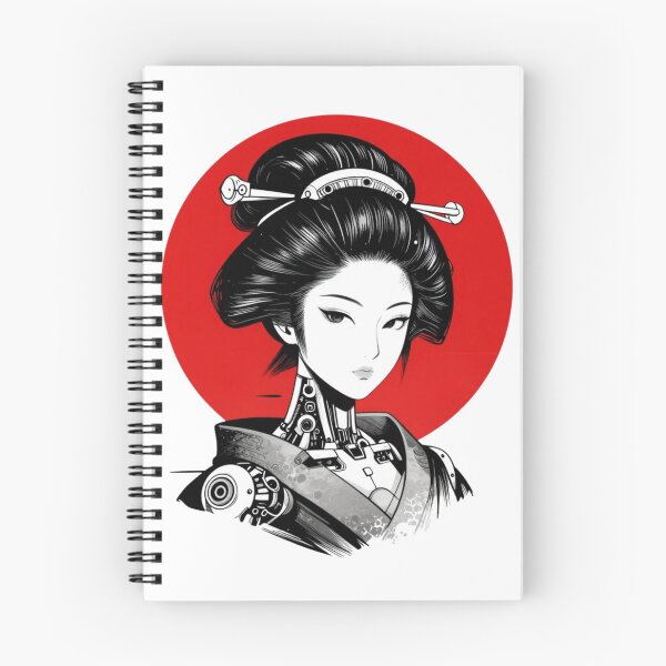 Item preview, Cyberpunk Geisha Japanese Android Minimal Art designed and sold by VibeFactoryOfc.