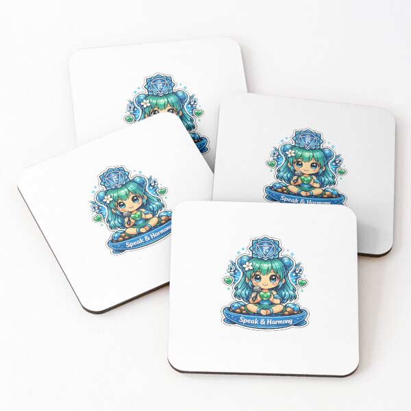 Item preview, Speak & Harmony - Throat Chakra Chibi Girl designed and sold by Pulp-Peel.