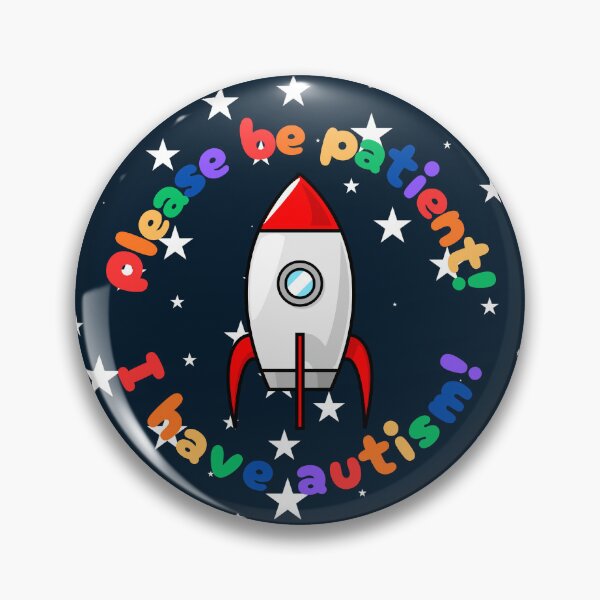 Item preview, I Have Autism Spaceship Pin designed and sold by bendystylish.