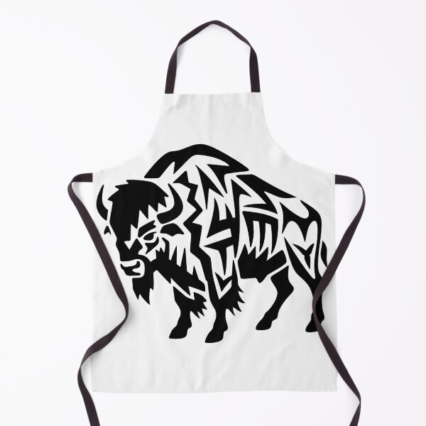 Item preview, Geometric Bison Silhouette – Abstract Tribal Buffalo Line Art designed and sold by ArcticFoxStudio.
