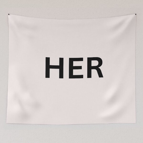 Item preview, HER. – Minimal Black Typography Design  designed and sold by KleanGirlAesthetics.