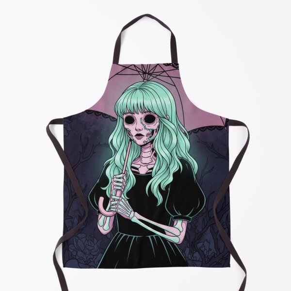 Item preview, Cute Pastel Skeleton Girl with Gothic Umbrella designed and sold by HeyHas.