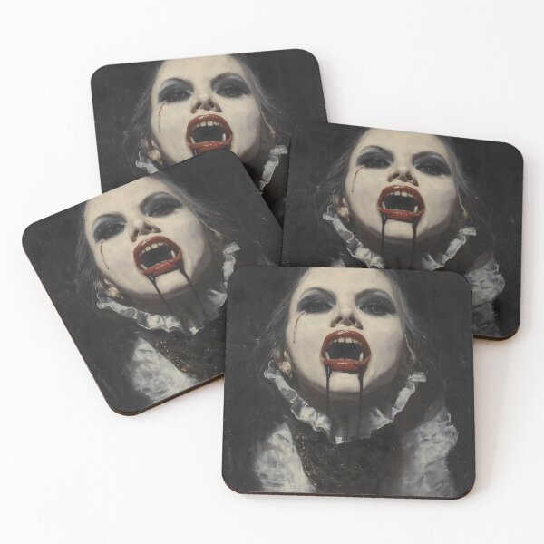 Item preview, Gothic Victorian Vampire Woman Portrait (Fangs and Blood) designed and sold by DarkHolyQueen.