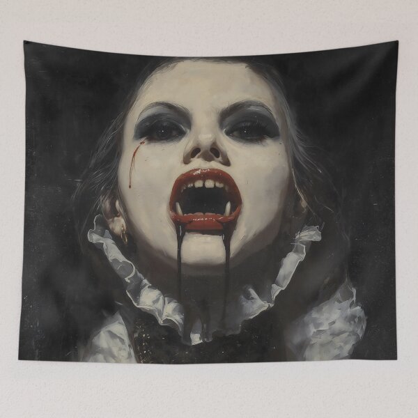 Item preview, Gothic Victorian Vampire Woman Portrait (Fangs and Blood) designed and sold by DarkHolyQueen.