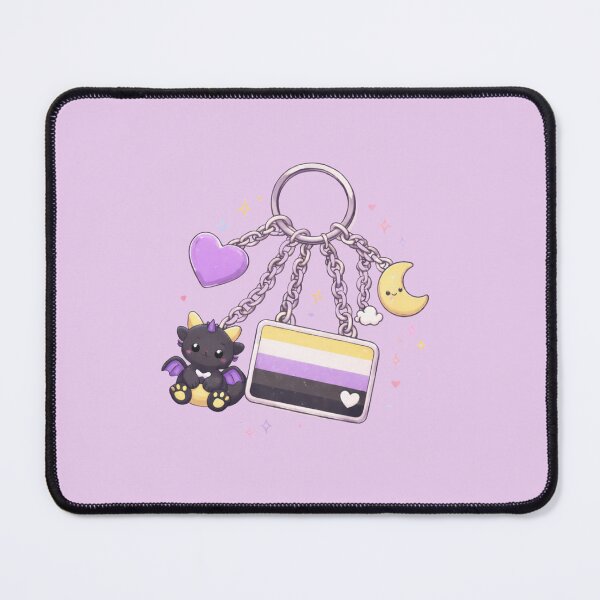 Item preview, Non Binary Keychain designed and sold by BritPoPBrat.