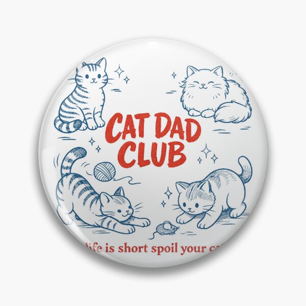 Item preview, Cat Dad Club Cute Cat Lover Gift Funny Kitten Dad Tee Life Is Short Spoil Your Cat designed and sold by Kladhadredo.