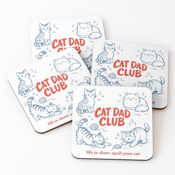 Item preview, Cat Dad Club Cute Cat Lover Gift Funny Kitten Dad Tee Life Is Short Spoil Your Cat designed and sold by Kladhadredo.