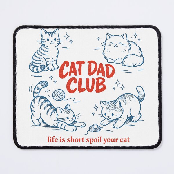 Item preview, Cat Dad Club Cute Cat Lover Gift Funny Kitten Dad Tee Life Is Short Spoil Your Cat designed and sold by Kladhadredo.