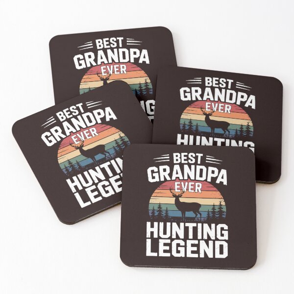 Item preview, Best Grandpa Ever Hunting Legend Vintage Deer Retro Sunset Gift designed and sold by ChillDrop.