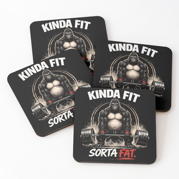 Item preview, Kinda Fit Sorta Fat Gym gorillaWeightlifting Workout Fitness designed and sold by Kladhadredo.